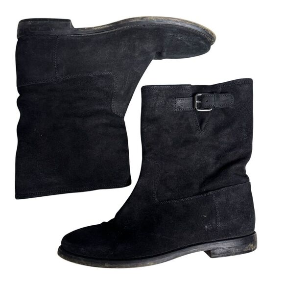 Slouchy Suede Black J. Crew Women's Langston Ankle Boots Size 7 - Picture 4 of 10